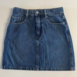 *Camaieu Denim Mini Skirt Color Blue Size 34EU 100% Cotton